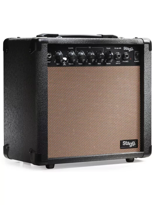  STAGG 15 AA DR EU Amplificador acústico con reverberación digital, 15 vatios|MusicGoodDeal 