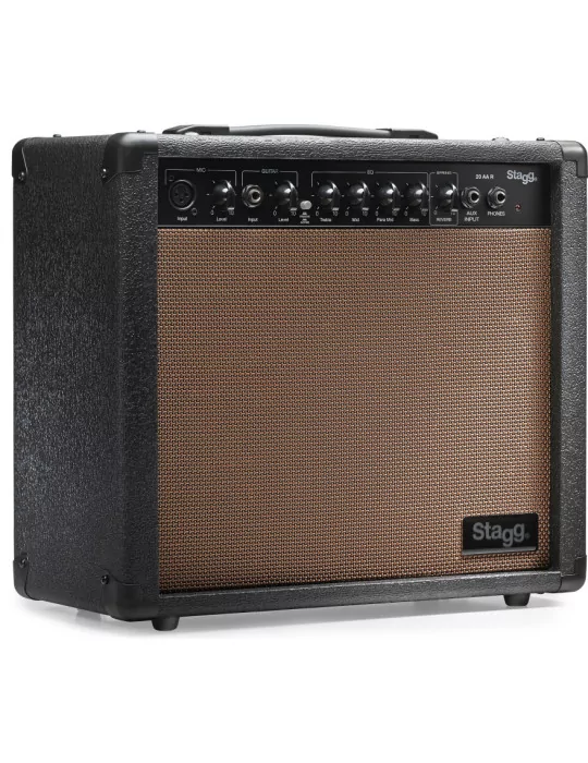 STAGG 20 AA R EU Amplificador acústico con reverberación de resorte, 20 vatios|MusicGoodDeal 