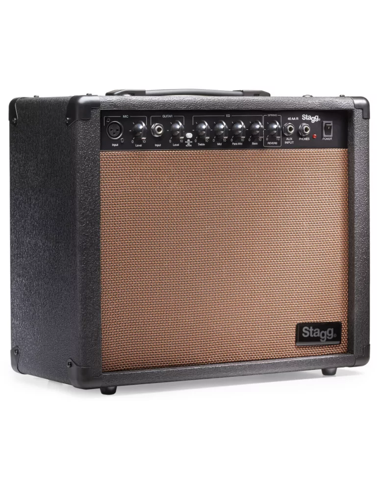  STAGG 40 AA R EU 40-watt spring reverb acoustic amplifier|MusicGoodDeal 
