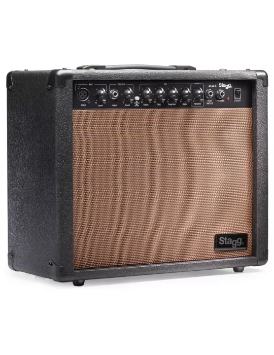  STAGG 40 AA R EU 40-watt spring reverb acoustic amplifier|MusicGoodDeal 