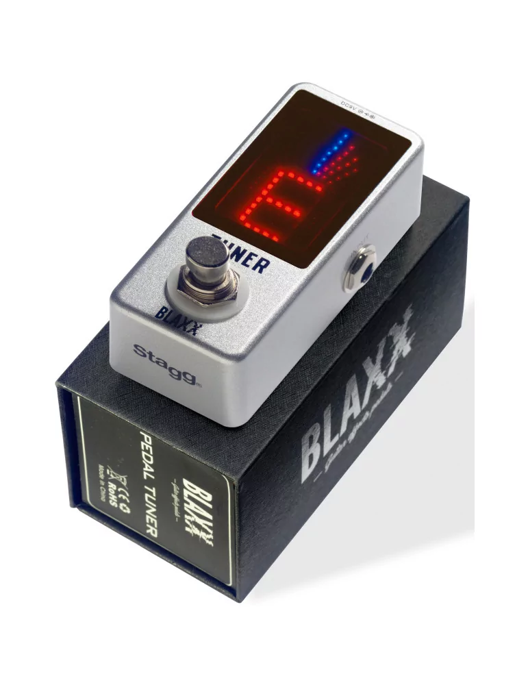  STAGG BX-TUNER Pedal de afinador cromático automático BLAXX para guitarra, bajo y otros instrumentos|MusicGoodDeal 