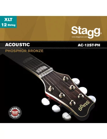 STAGG AC-12ST-PH Phoshor-bronze string set for 12-string Acoustic guitar|MusicGoodDeal 
