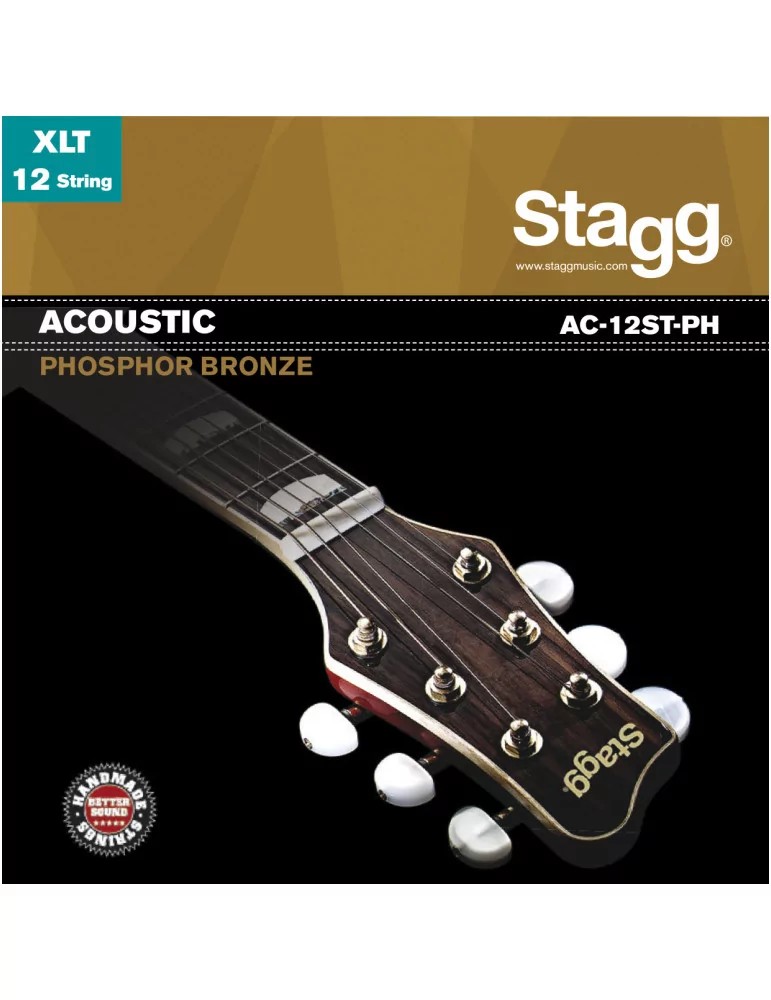  STAGG AC-12ST-PH Phoshor-bronze string set for 12-string Acoustic guitar|MusicGoodDeal 
