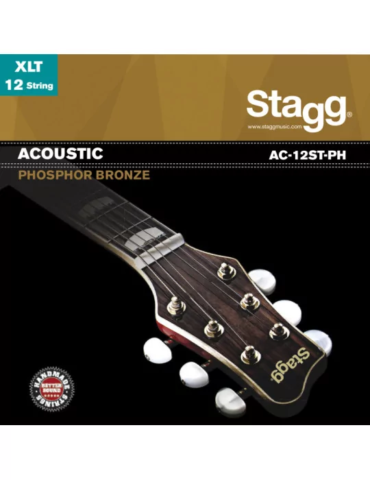  STAGG AC-12ST-PH Phoshor-bronze string set for 12-string Acoustic guitar|MusicGoodDeal 