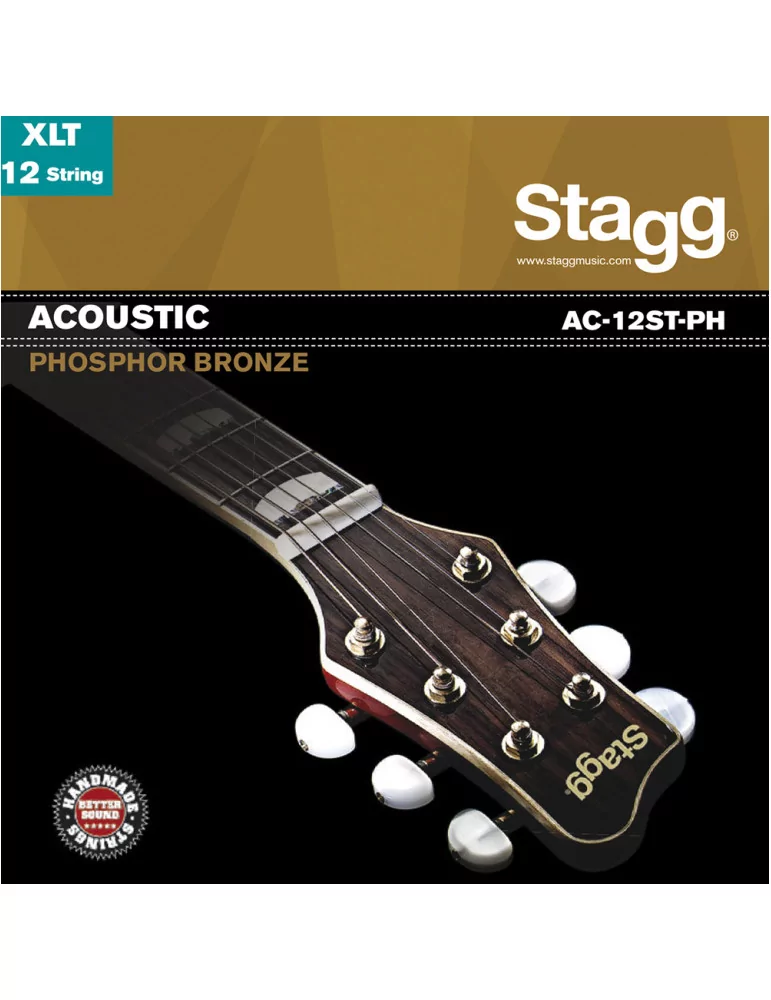  STAGG AC-12ST-PH Phoshor-bronze string set for 12-string Acoustic guitar|MusicGoodDeal 