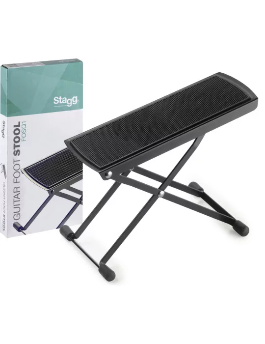  STAGG FOSQ1 Reposapiés de guitarra de metal, plegable, serie Q|MusicGoodDeal 