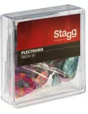  STAGG PBOX1-81 Juego de 100 púas de plástico Stagg estándar de 0,81 mm, varios colores|MusicGoodDeal 