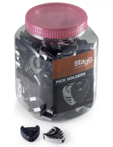  STAGG PHB-100 BK/CR Caja de 100 soportes para plèctra en diferentes colores|MusicGoodDeal 