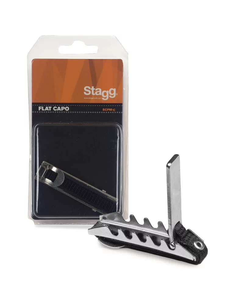  STAGG SCPM-C Gebogener metallischer Kapodaster für elektro-akustik/E-gitarre|MusicGoodDeal 