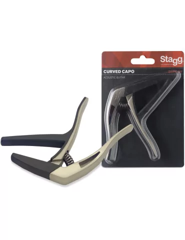  STAGG SCPX-CU BG Curved "trigger" capo for acoustic/electric guitar|MusicGoodDeal 