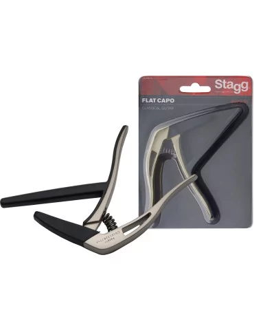  STAGG SCPX-FL BG Cejilla plana, tipo "gatillo", para guitarra clásica|MusicGoodDeal 