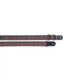  STAGG SWO-FLO RED Woven nylon guitar strap with flower pattern|MusicGoodDeal 