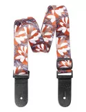  STAGG STE UKEFLOW ORA Correa de terileno para ukelele, estampado floral naranja / blanco|MusicGoodDeal 