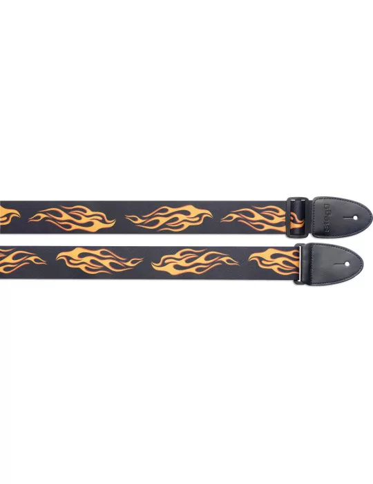  STAGG STE FLAME Terylene guitar strap with Flame motif|MusicGoodDeal 