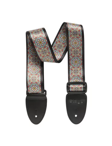  STAGG STE MANDALA BLU Terylene guitar strap with Mandala pattern|MusicGoodDeal  2