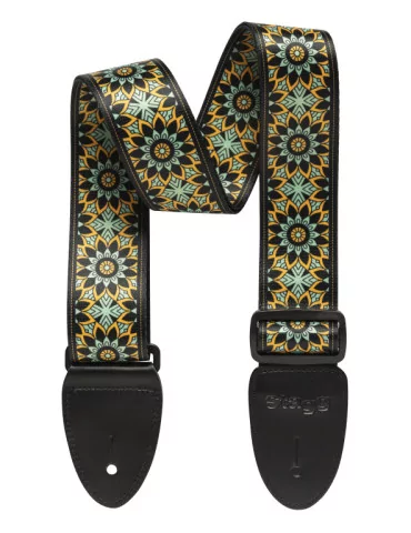  STAGG STE MANDALA GR Terylene guitar strap with Mandala pattern|MusicGoodDeal 