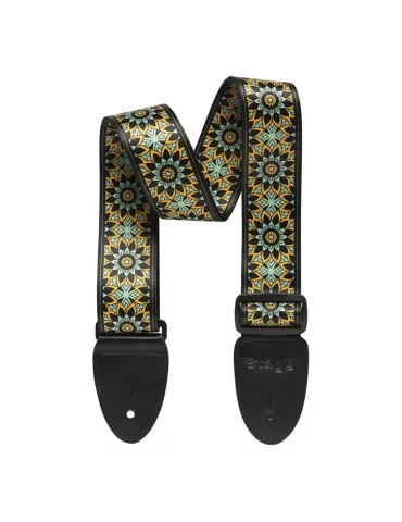  STAGG STE MANDALA GR Terylene guitar strap with Mandala pattern|MusicGoodDeal  2