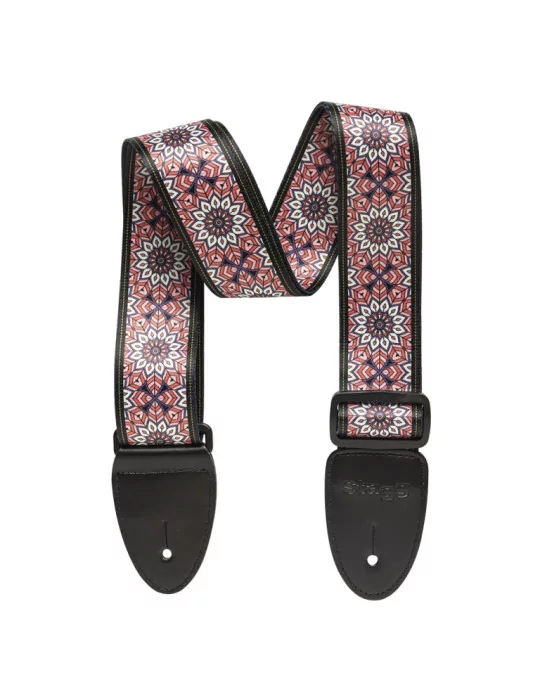  STAGG STE MANDALA PK Terylene guitar strap with Mandala pattern|MusicGoodDeal 