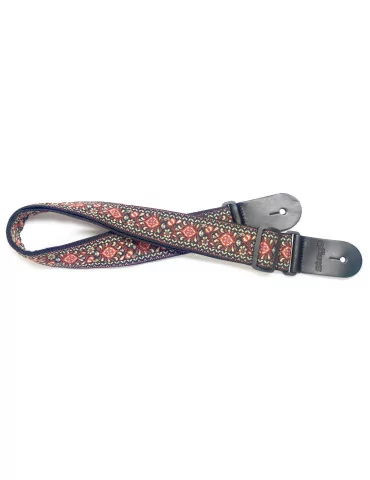  STAGG SWO COT JIM BRW Woven nylon guitar strap with brown Jimi pattern|MusicGoodDeal 