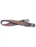  STAGG SWO COT JIM BRW Woven nylon guitar strap with brown Jimi pattern|MusicGoodDeal 