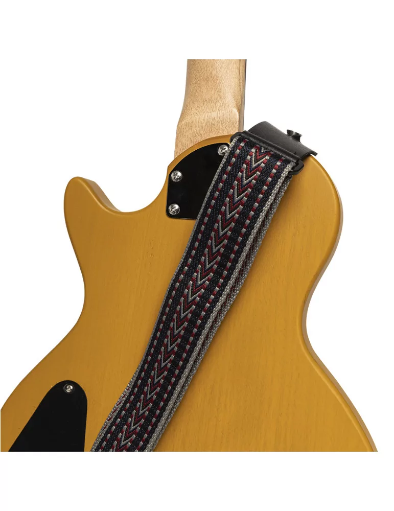  STAGG SWO COT RAF BLU Woven cotton guitar strap with rafter pattern|MusicGoodDeal 