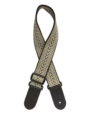  STAGG SWO COT RAF WH Woven cotton guitar strap with rafter pattern|MusicGoodDeal 