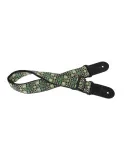  STAGG SWO HOOTMIX GRE Woven nylon guitar strap with green Hootenanny Mix pattern|MusicGoodDeal 
