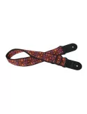  STAGG SWO HOOTMIX RED Correa de nailon tejido con patrón Hootenanny Mix rojo, para guitarra|MusicGoodDeal 