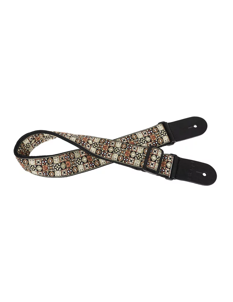  STAGG SWO HOOTMIX YLW Correa de nailon tejido con patrón Hootenanny Mix amarillo, para guitarra|MusicGoodDeal 