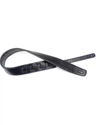  STAGG SPFL 30 BLK Black padded leatherette guitar strap|MusicGoodDeal 