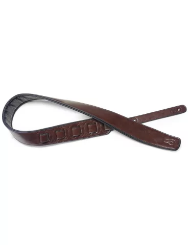  STAGG SPFL 30 BRW Brown padded leatherette guitar strap|MusicGoodDeal 