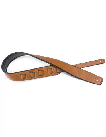  STAGG SPFL 30 HON Honey-coloured padded leatherette guitar strap|MusicGoodDeal 