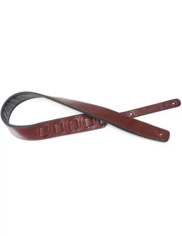  STAGG SPFL 30 RED Red padded leatherette guitar strap|MusicGoodDeal 
