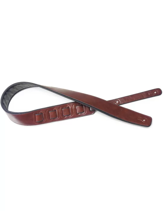  STAGG SPFL 30 RED Red padded leatherette guitar strap|MusicGoodDeal 