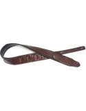  STAGG SPFL 40 BRW Brown padded leatherette guitar strap with a triangular end|MusicGoodDeal 