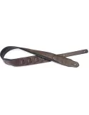  STAGG SPFL 40 DBRW Dark brown padded leatherette guitar strap with a triangular end|MusicGoodDeal 