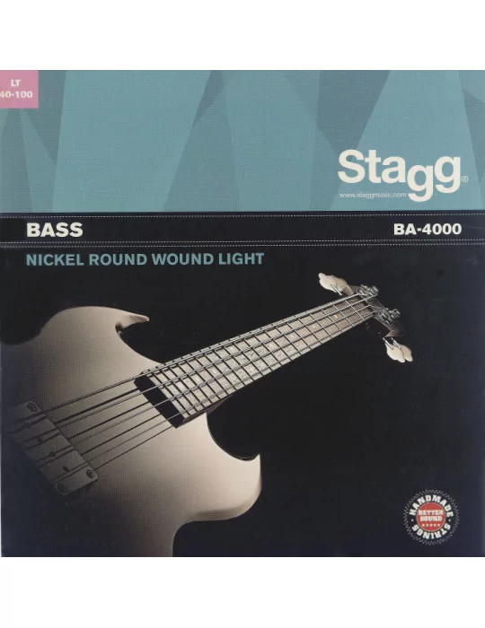  STAGG BA-4000 Nickel round wound set of strings for electric bass guitar|MusicGoodDeal 