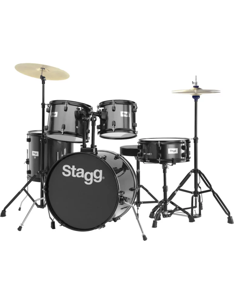  STAGG TIM120B BK 5-piece, 6-ply basswood, 20" standard|MusicGoodDeal 