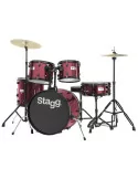  STAGG TIM120B WR Batería estándar de 20 ", 5 cascos de tilo (6 capas) + herrajes y platillos|MusicGoodDeal 