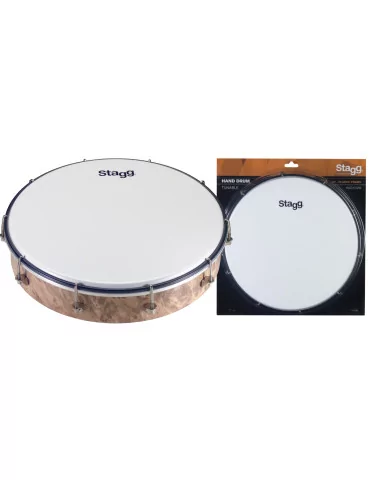  STAGG HAD-012W 12" stimmbare Kunststoff-Handtrommel|MusicGoodDeal 