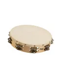  STAGG STA-1210 10" vorgestimmtes Holz-Tamburin mit genietetem Fell und 2 Reihen Schellen|MusicGoodDeal 