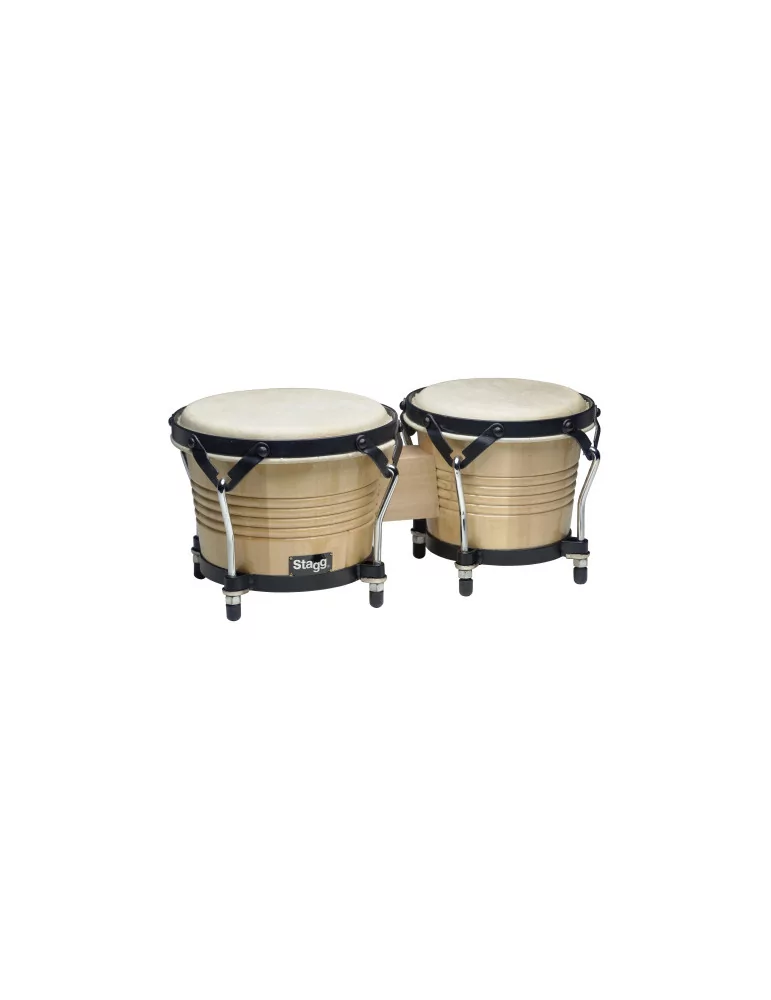  STAGG BW-200-N 7.5" und 6.5" Natural-farbige Latin Holz Bongos|MusicGoodDeal 