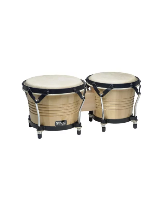  STAGG BW-200-N 7.5" und 6.5" Natural-farbige Latin Holz Bongos|MusicGoodDeal 