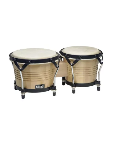  STAGG BW-200-N 7.5" and 6.5" natural-coloured Latin wood bongos|MusicGoodDeal  2