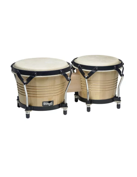  STAGG BW-200-N 7.5" und 6.5" Natural-farbige Latin Holz Bongos|MusicGoodDeal 