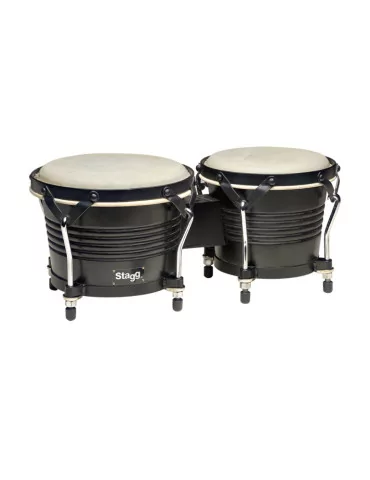  STAGG BW-200-BK 7.5" and 6.5" black Latin wood bongos|MusicGoodDeal  2