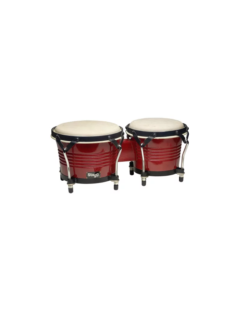  STAGG BW-200-CH 7.5" und 6.5" Wildkirsch-farbige Latin Holz Bongos|MusicGoodDeal 