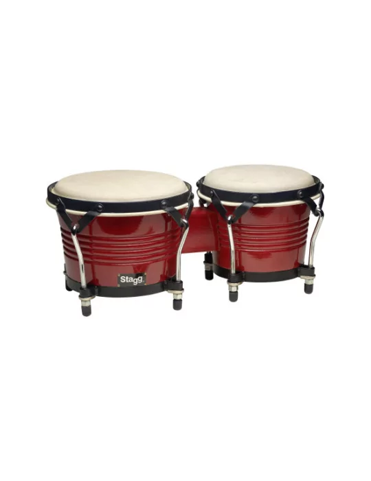  STAGG BW-200-CH 7.5" und 6.5" Wildkirsch-farbige Latin Holz Bongos|MusicGoodDeal 