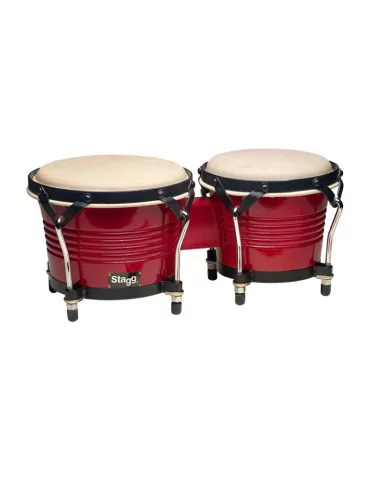  STAGG BW-200-CH 7.5" and 6.5" wild-cherry-coloured Latin wood bongos|MusicGoodDeal  2