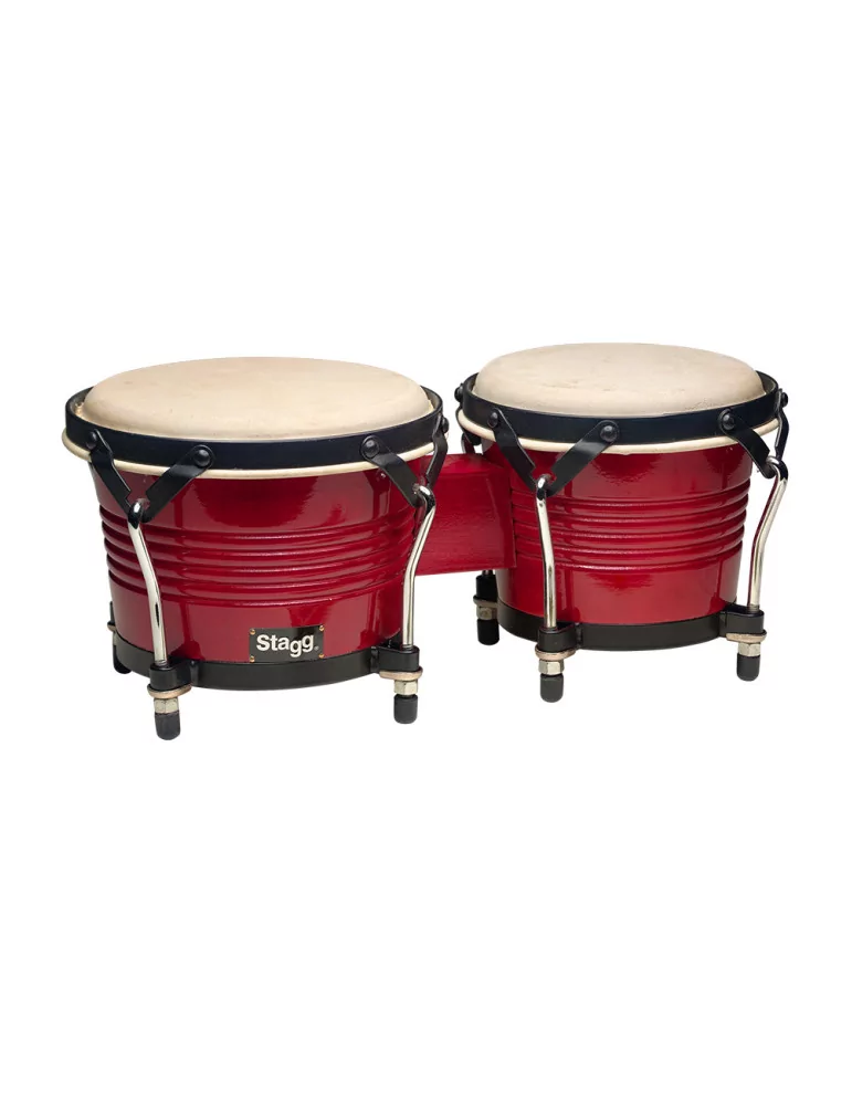  STAGG BW-200-CH 7.5" und 6.5" Wildkirsch-farbige Latin Holz Bongos|MusicGoodDeal 
